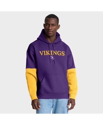 Men's Purple Minnesota Vikings Helmet Retro Pullover Hoodie