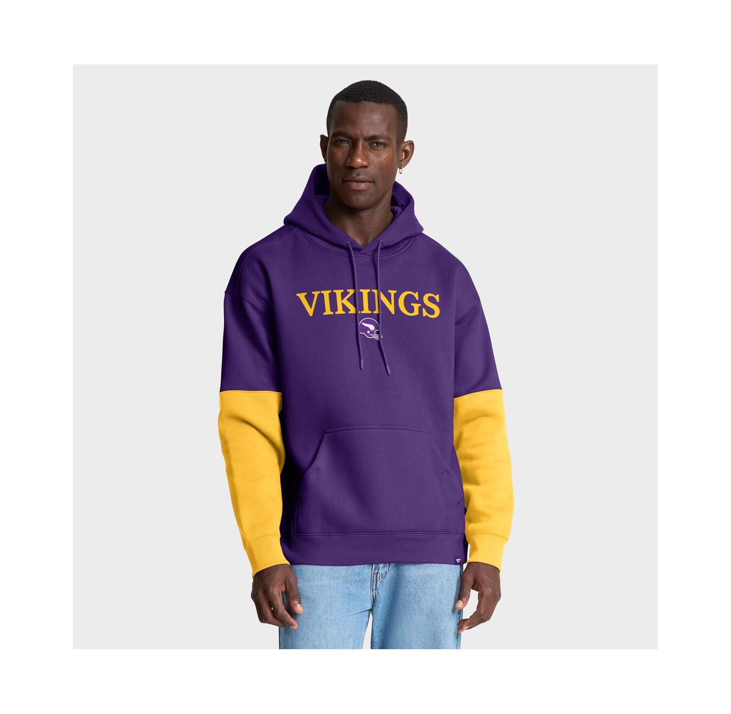 Men's Purple Minnesota Vikings Helmet Retro Pullover Hoodie