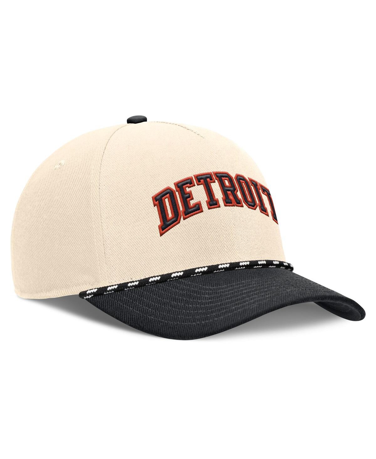Nike Men's Natural/Black Detroit Tigers Cooperstown Collection Rise Adjustable Hat