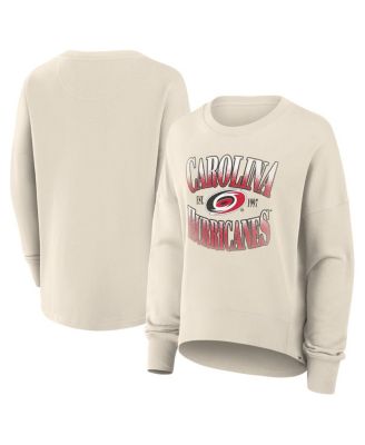 Fanatics - Women's Cream Carolina Hurricanes Oversized Slice Pullover Sweatshirt