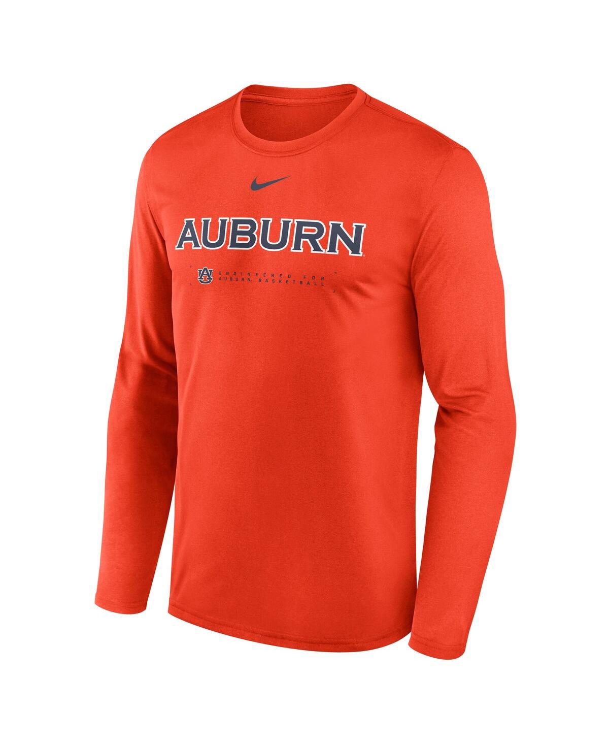 Nike Men's Orange Auburn Tigers 2025 Courtside Basketball Shootaround Legend Dri-fit Long Sleeve T-Shirt