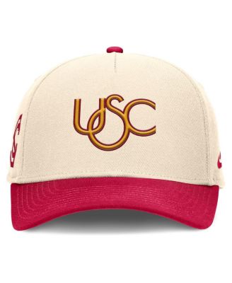Men's Natural/Cardinal USC Trojans Academic Rise Dri-FIT Adjustable Hat