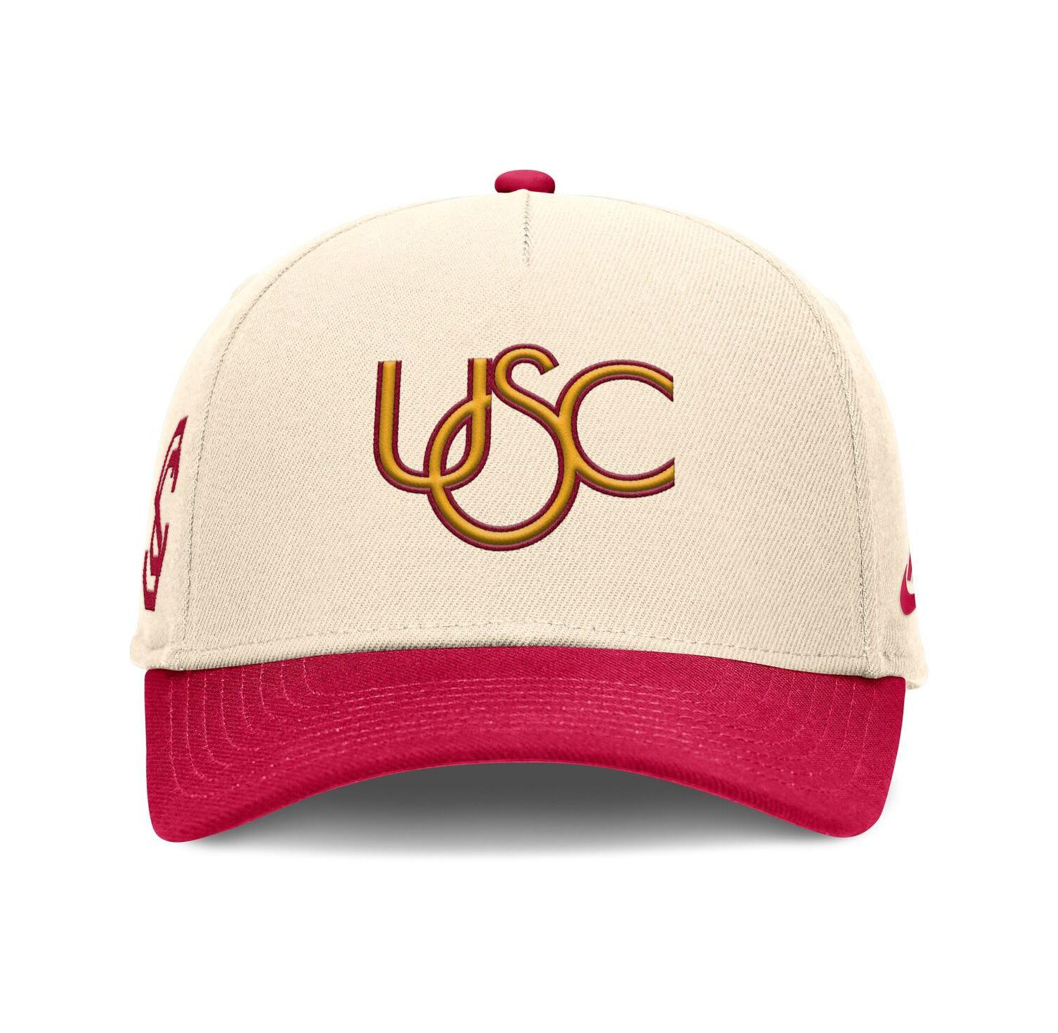 Men's Natural/Cardinal USC Trojans Academic Rise Dri-FIT Adjustable Hat