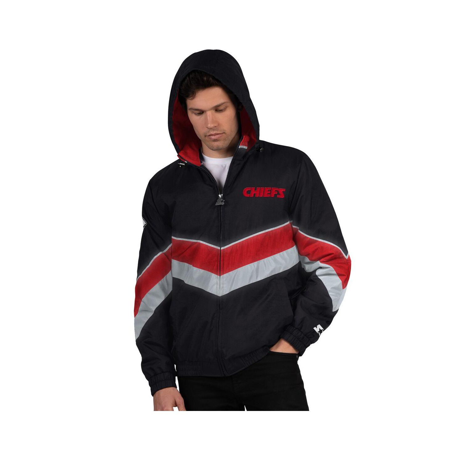 Men's Black/Red Kansas City Chiefs Thursday Night Gridiron Full-Zip Jacket