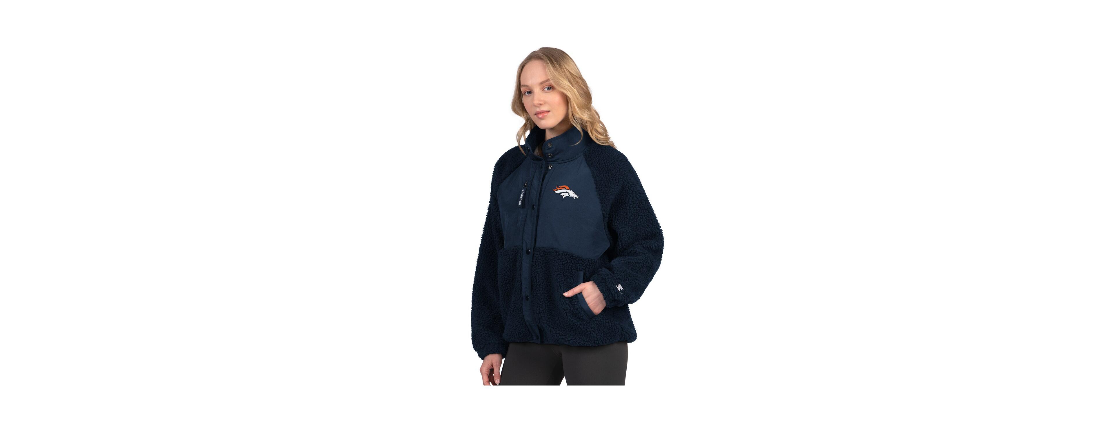 Starter Women's Navy Denver Broncos On the Ball Sherpa Jacket