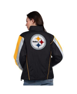 Women's Black/Gold Pittsburgh Steelers Thursday Night Gridiron Half-Zip Jacket