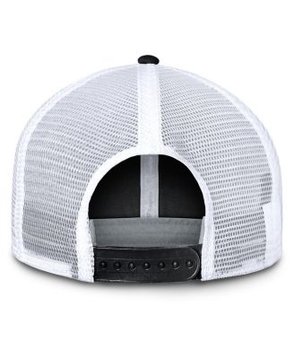 Men's Black/White Boston Bruins Core Primary Logo Trucker Adjustable Hat