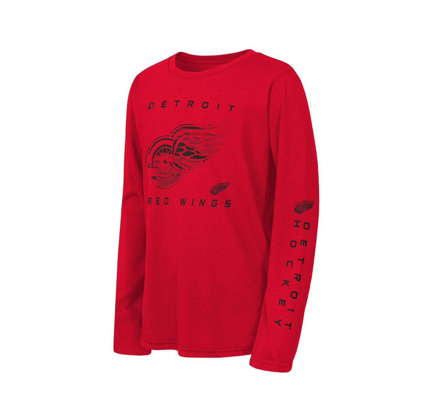 Big Boys and Girls Red Detroit Red Wings Seize the Win Long Sleeve T-Shirt