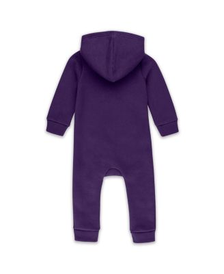 Baby Boys and Girls Newborn Purple Baltimore Ravens Hooded Fleece Full-Zip Coverall