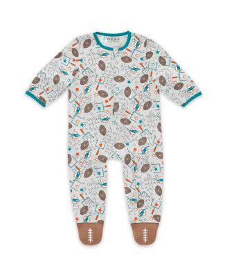 Baby Boys and Girls Newborn 2-Piece Miami Dolphins Sleep and Play Full-Zip Sleeper Bib Set