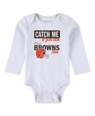 Baby Boys and Girls Newborn 3-Piece Cleveland Browns Turn Me Around Bodysuits and Pant Set