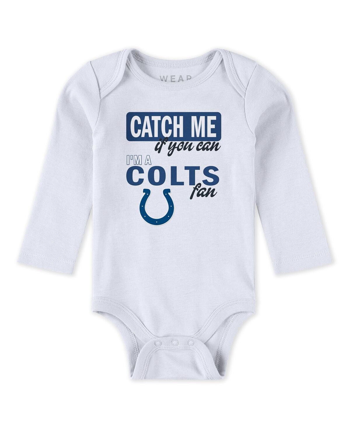 Wear by Erin Andrews Baby Boys and Girls Newborn 3-Piece Indianapolis Colts Turn Me Around Bodysuits Pant Set