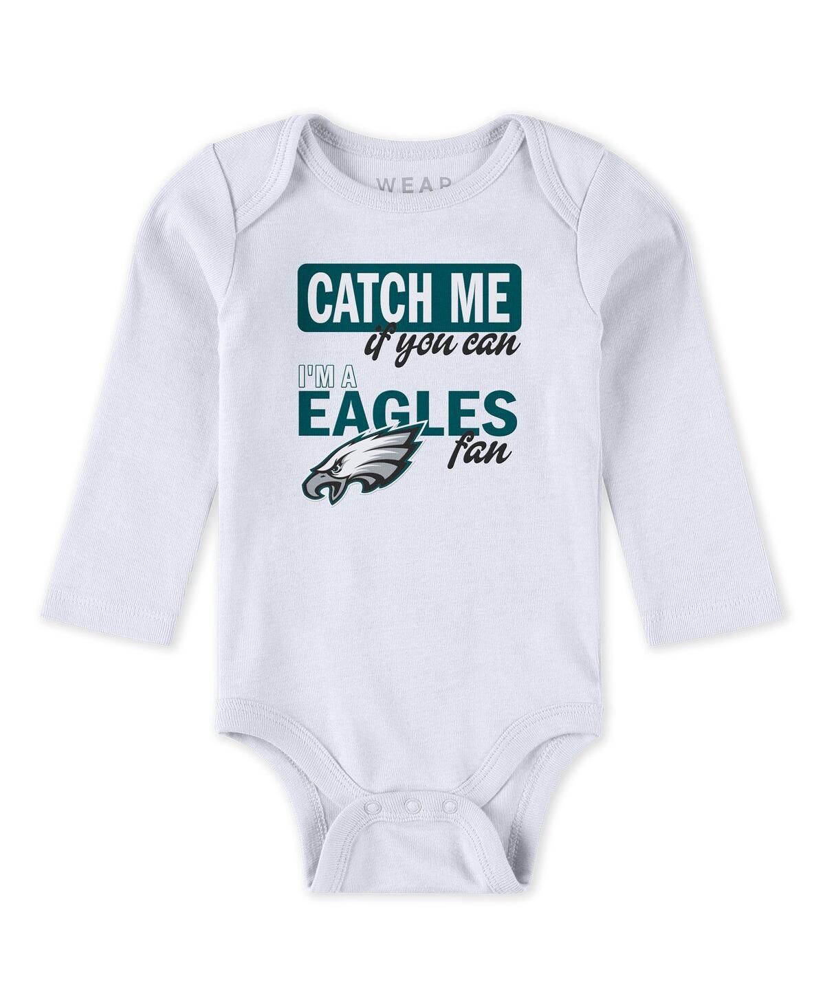 Wear by Erin Andrews Baby Boys and Girls Newborn 3-Piece Philadelphia Eagles Turn Me Around Bodysuits Pant Set