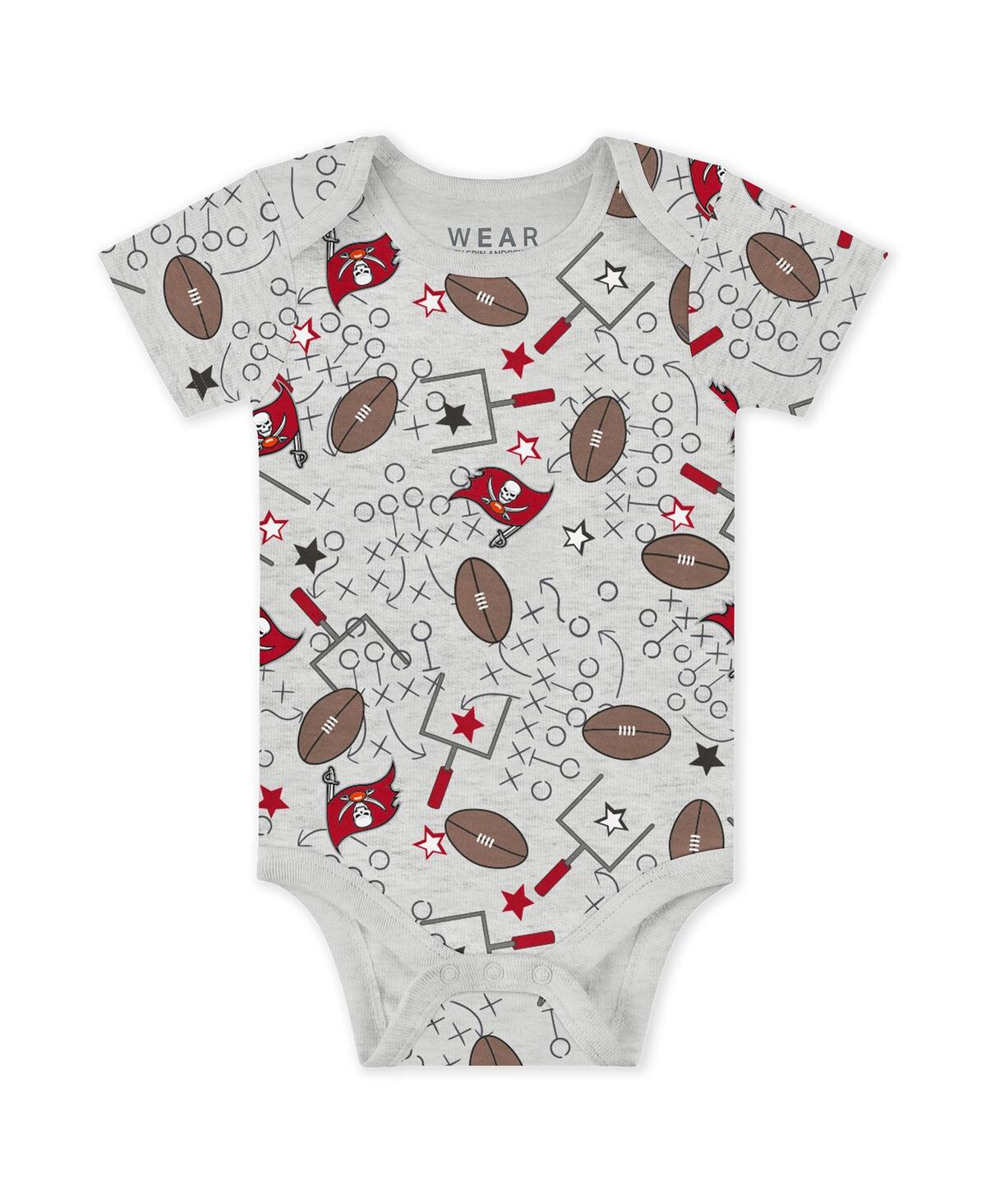 Wear by Erin Andrews Baby Boys and Girls Newborn 3-Piece Tampa Bay Buccaneers Turn Me Around Bodysuits Pant Set