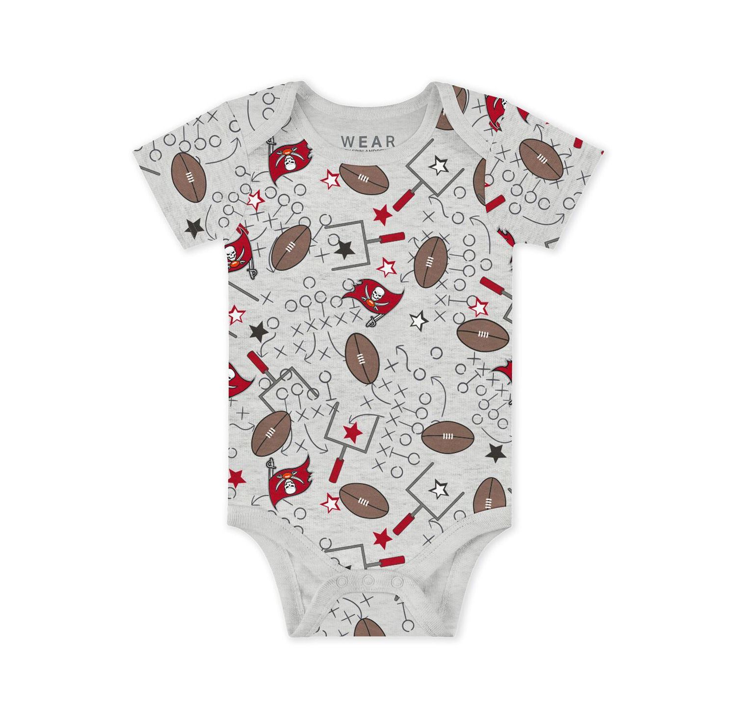 Baby Boys and Girls Newborn 3-Piece Tampa Bay Buccaneers Turn Me Around Bodysuits and Pant Set