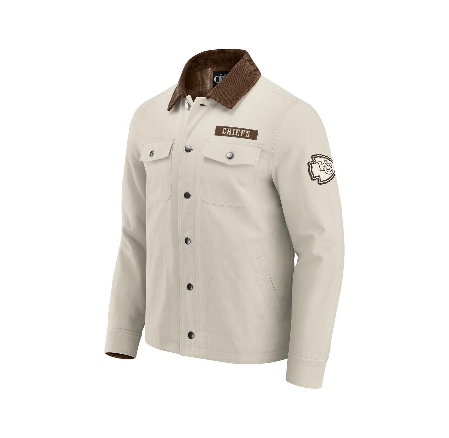 Darius Rucker Collection by x NFL Men's Tan Kansas City Chiefs Midweight Canvas Full-Button Jacket