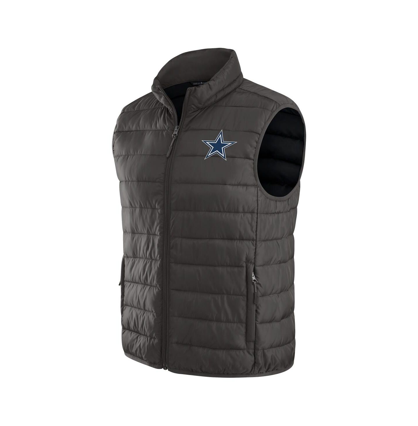 Мужской жилет Fanatics Darius Rucker Collection by x NFL Gray Dallas Cowboys Packable Full-Zip Vest with Travel Bag — фото 2