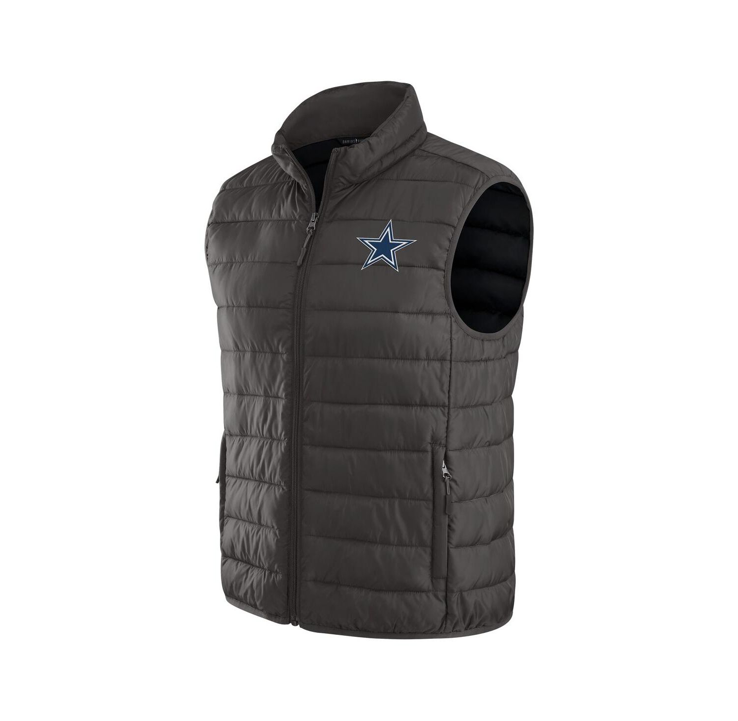 Darius Rucker Collection by x NFL Men's Gray Dallas Cowboys Packable Full-Zip Vest with Travel Bag