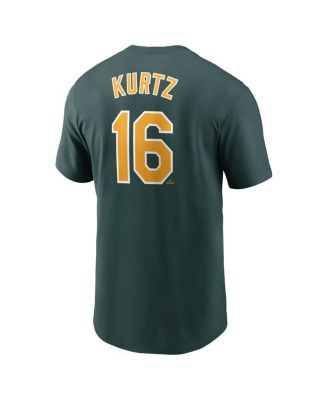 Men's Nick Kurtz Green Athletics Fuse Name Number T-Shirt