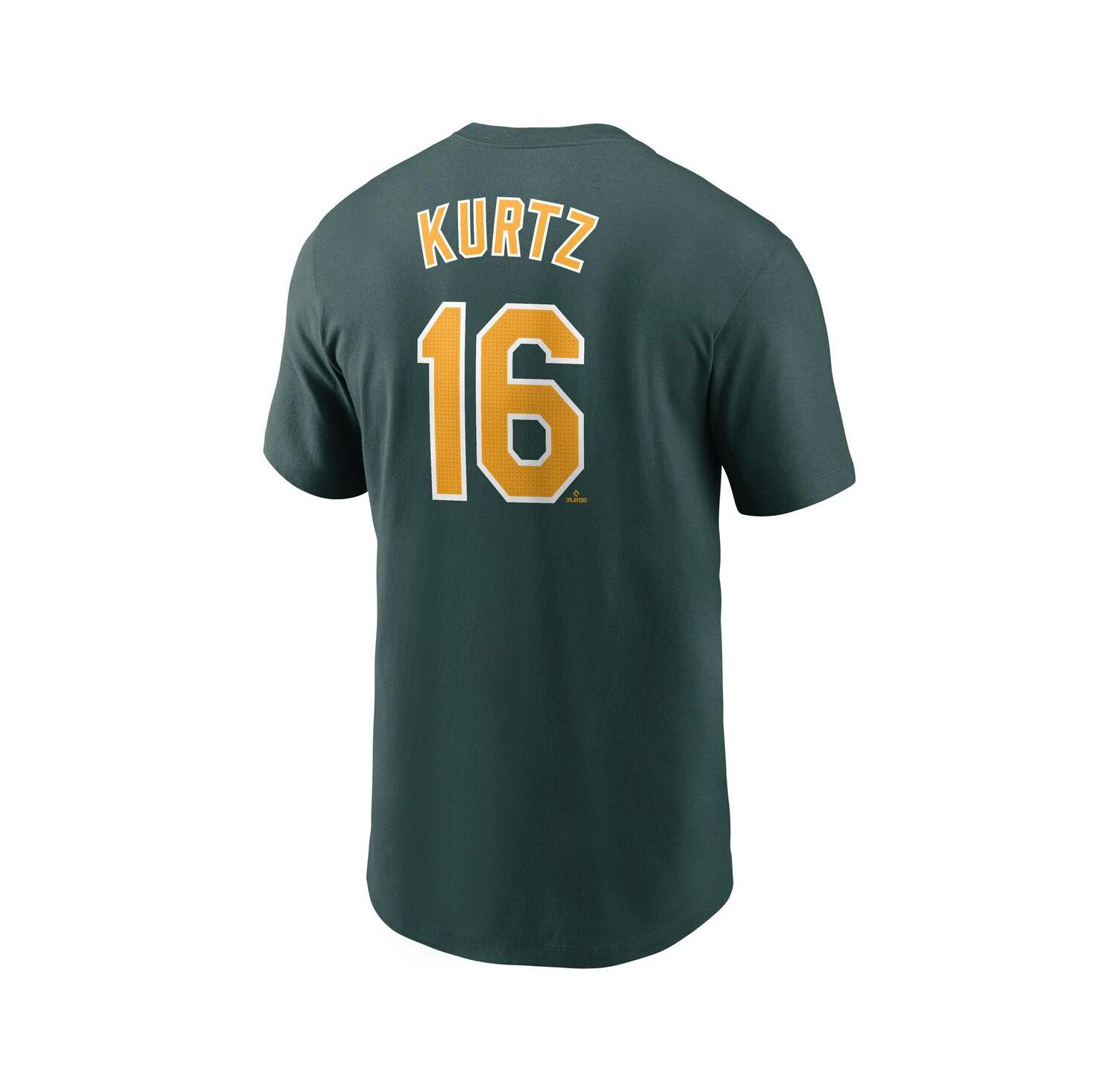 Men's Nick Kurtz Green Athletics Fuse Name & Number T-Shirt