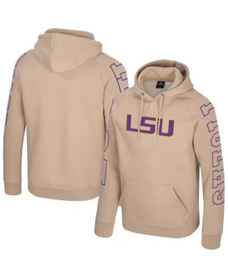 Colosseum - Men's Tan LSU Tigers Big Break Raglan Hoodie