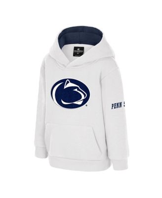 Toddler White Penn State Nittany Lions Big Logo Volume Fleece Pullover Hoodie