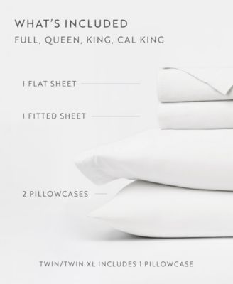 Ultra Soft Percale Cotton 3-Pc. Sheet Set, Twin