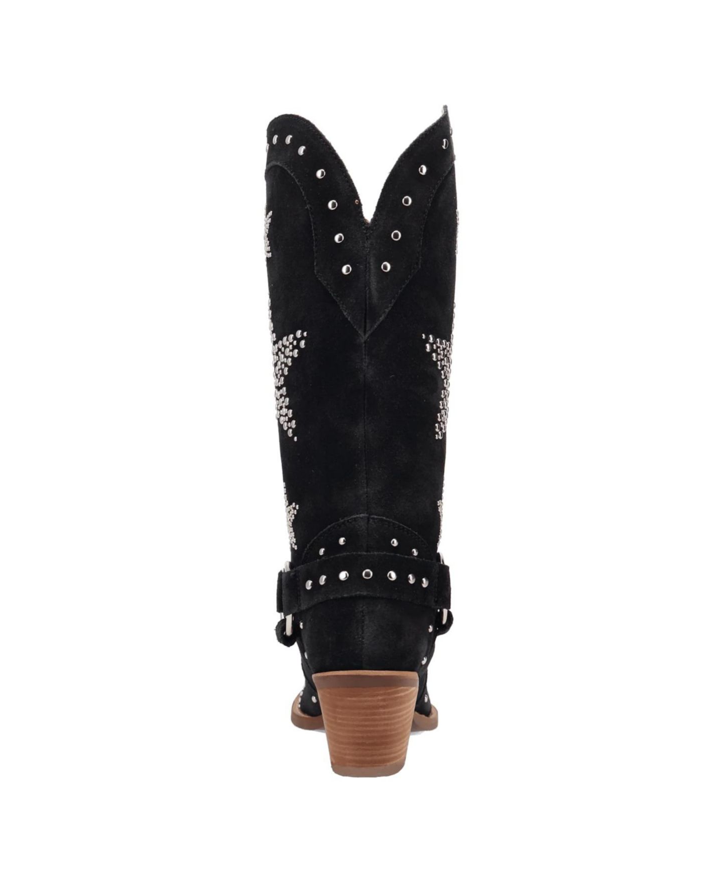 Женские ботинки Dingo Lucky Stars Suede Leather Boot, цвет: Чёрный — фото 4