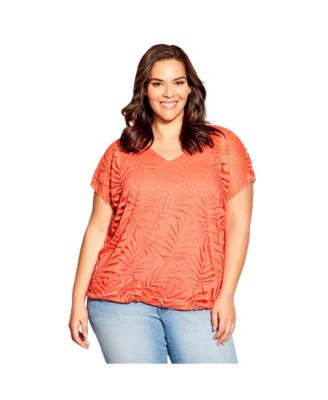 Women's Plus Size Elora Burnout Top