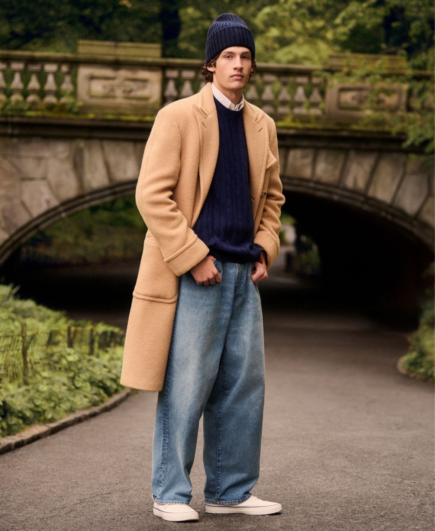 Мужское пальто Polo Ralph Lauren Tailored Fit Lightweight Wool-Blend Melton Topcoat, цвет: Верблюжий — фото 7