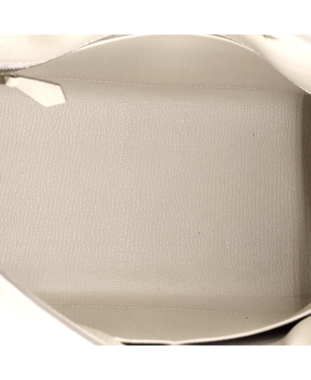 Pre-Owned HERMES Kelly 28 Handbag Light Epsom with Palladium Hardware