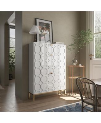 Shoe Storage Cabinet,Modern Shoe Storage Cabinet with 3 Flip Drawers,Freestanding Hidden Slim Narrow Shoe Rack Cabinet for Entryway,Hallway