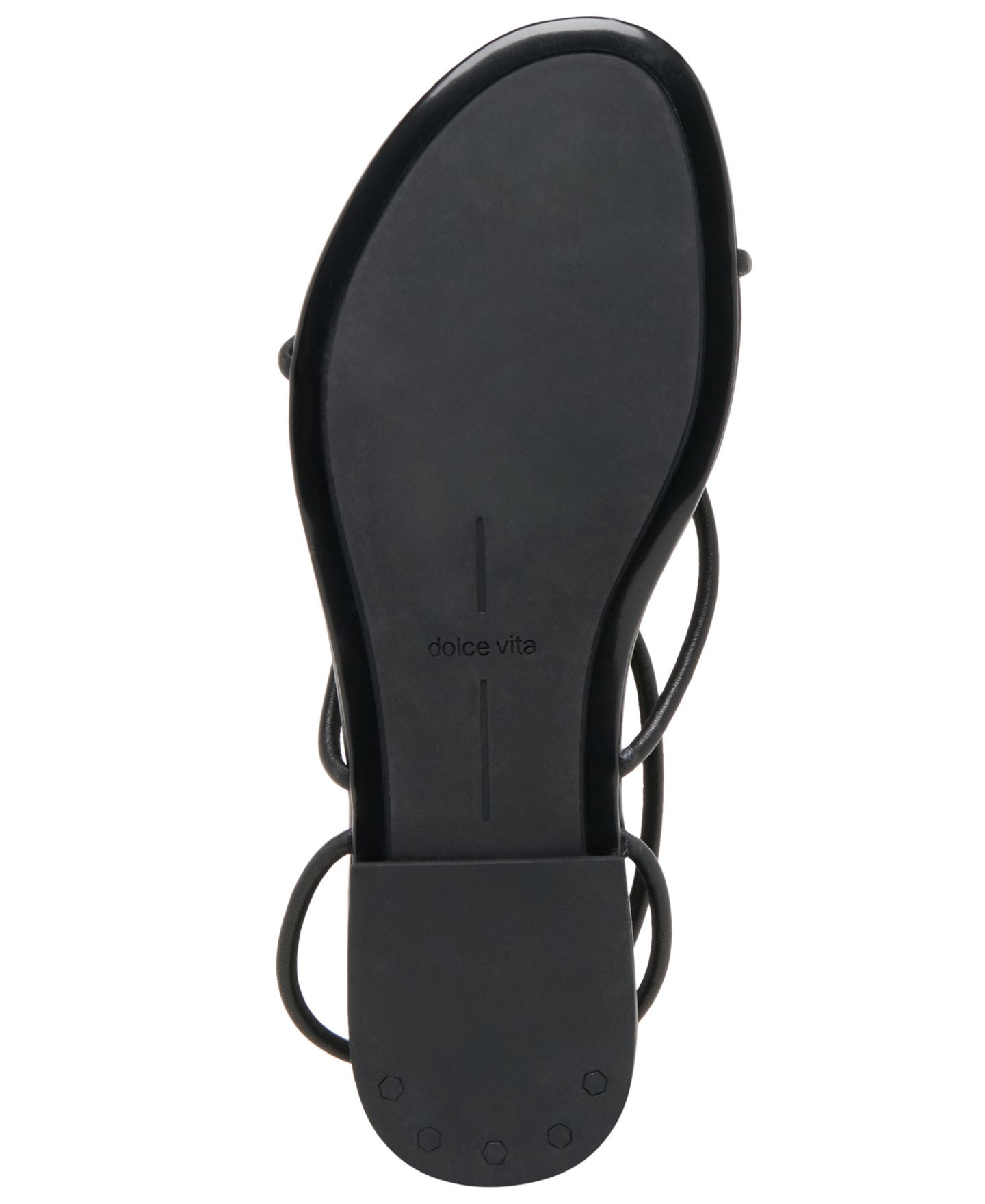 Женские сандалии Dolce Vita Kenley Embellished Strappy Flat, цвет: Чёрный кожаный — фото 5