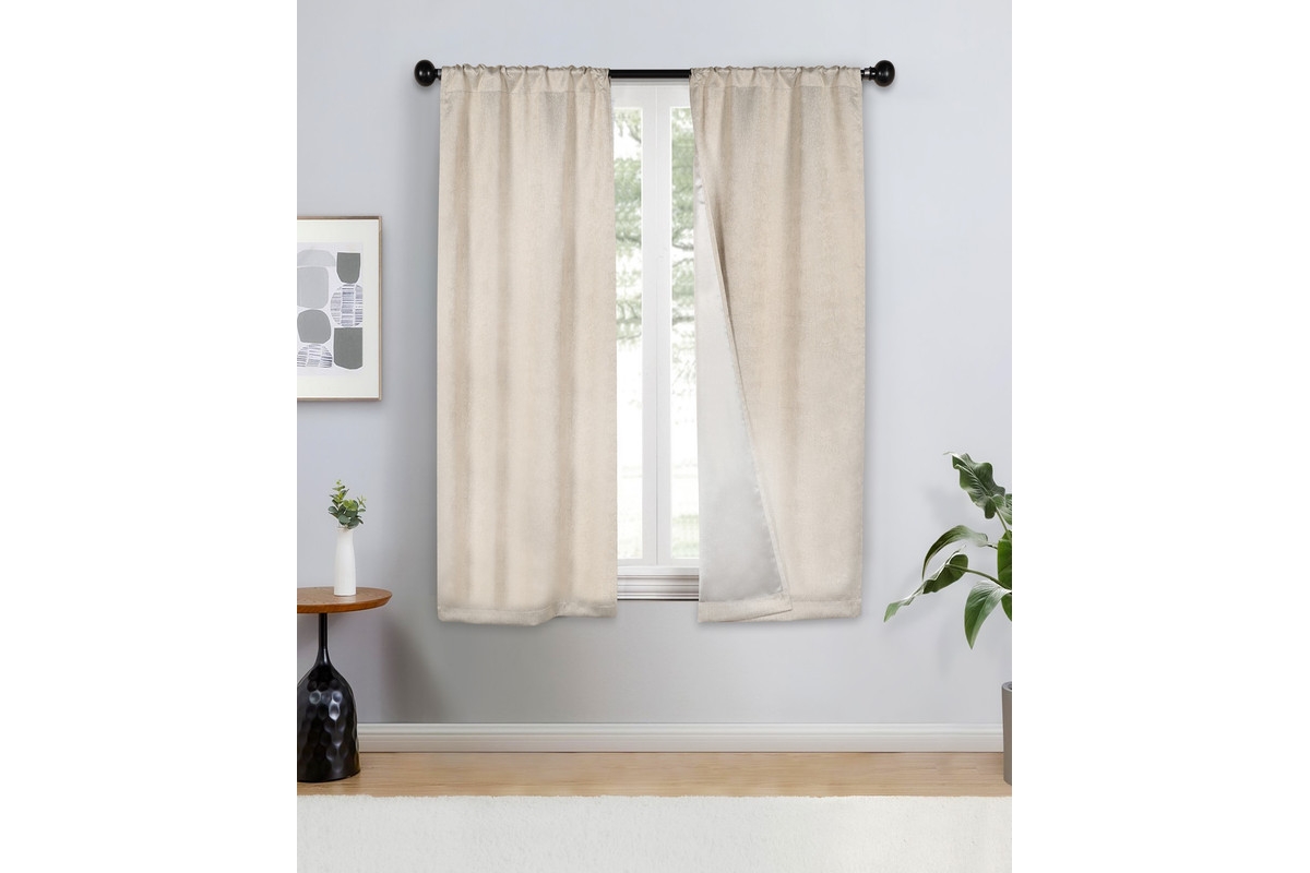 Superior Senna Textured Blackout Curtain Set of 2 Panels