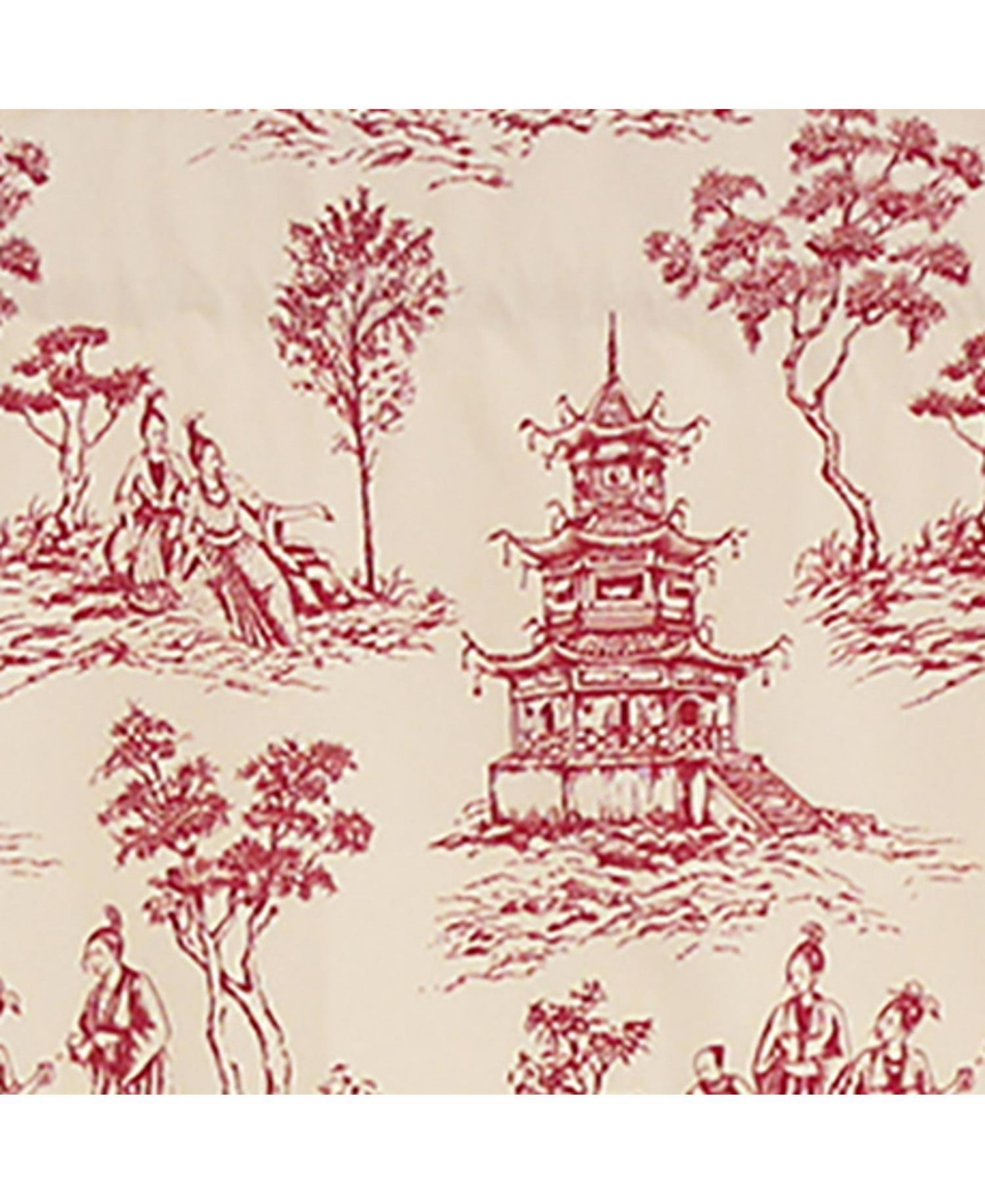 Naomi Tie-Up Ribbon Tie 3" Rod Pocket Valance 50" x 21" Red by Rlf Home