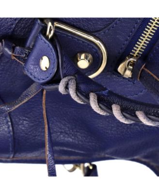 Medium City Classic Metallic Edge Bag Leather