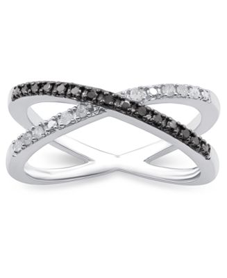 Macy's Diamond Ring (1/6 ct. t.w.) in Sterling Silver - Macy's