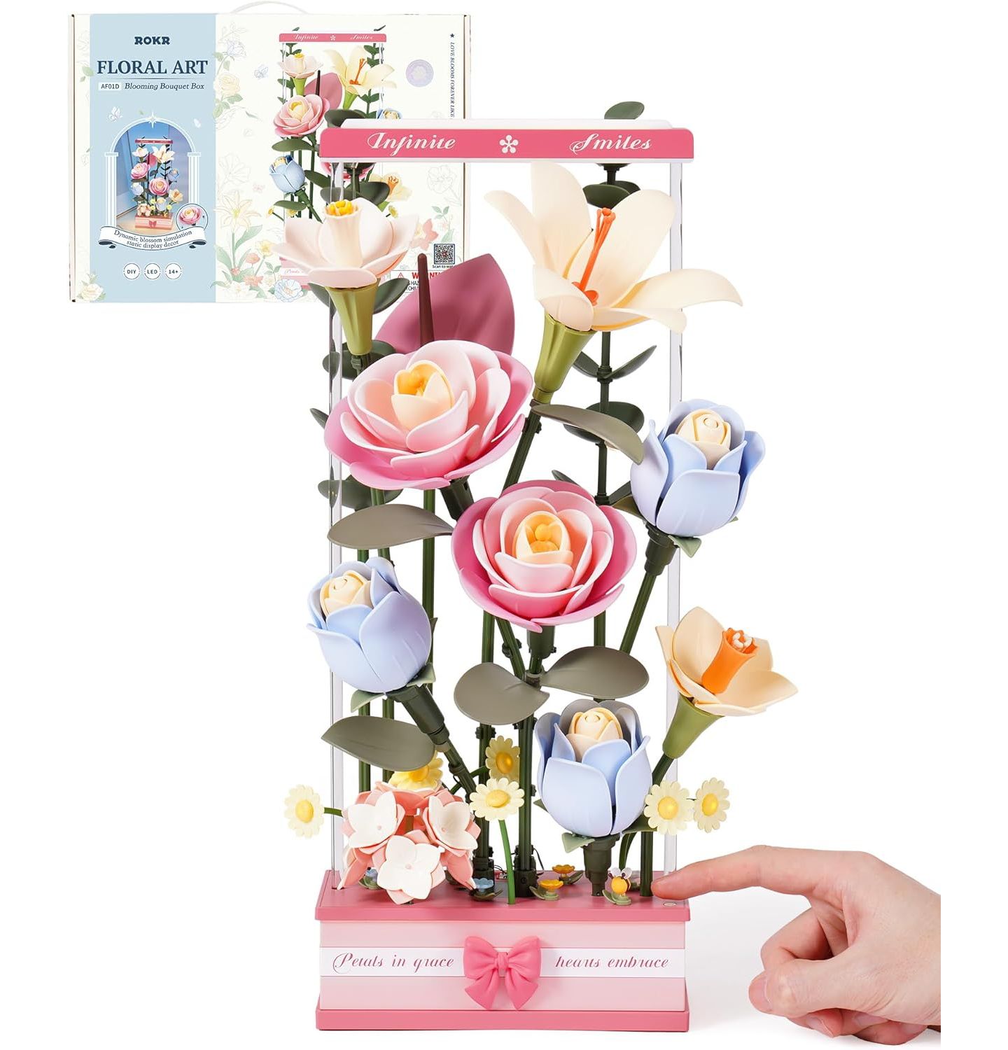 Детские конструкторы Robotime Floral Art Interactive 3D Puzzle, Ages 14+ — фото 1