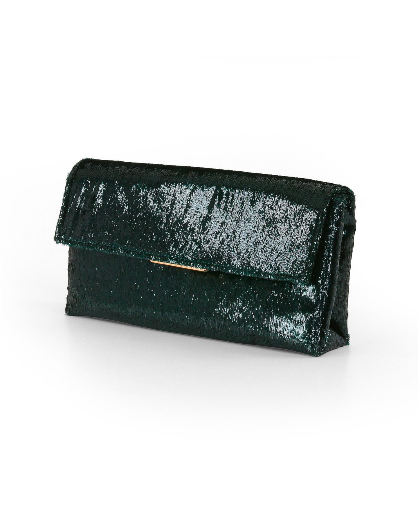Женский клатч Jewel Badgley Mischka Angel Soft Faux Pony Hair Envelope Clutch, цвет: Изумрудный — фото 2