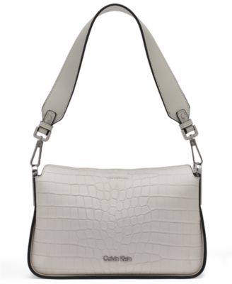 Macy's - Fay Sueded Croc Shoulder Handbag