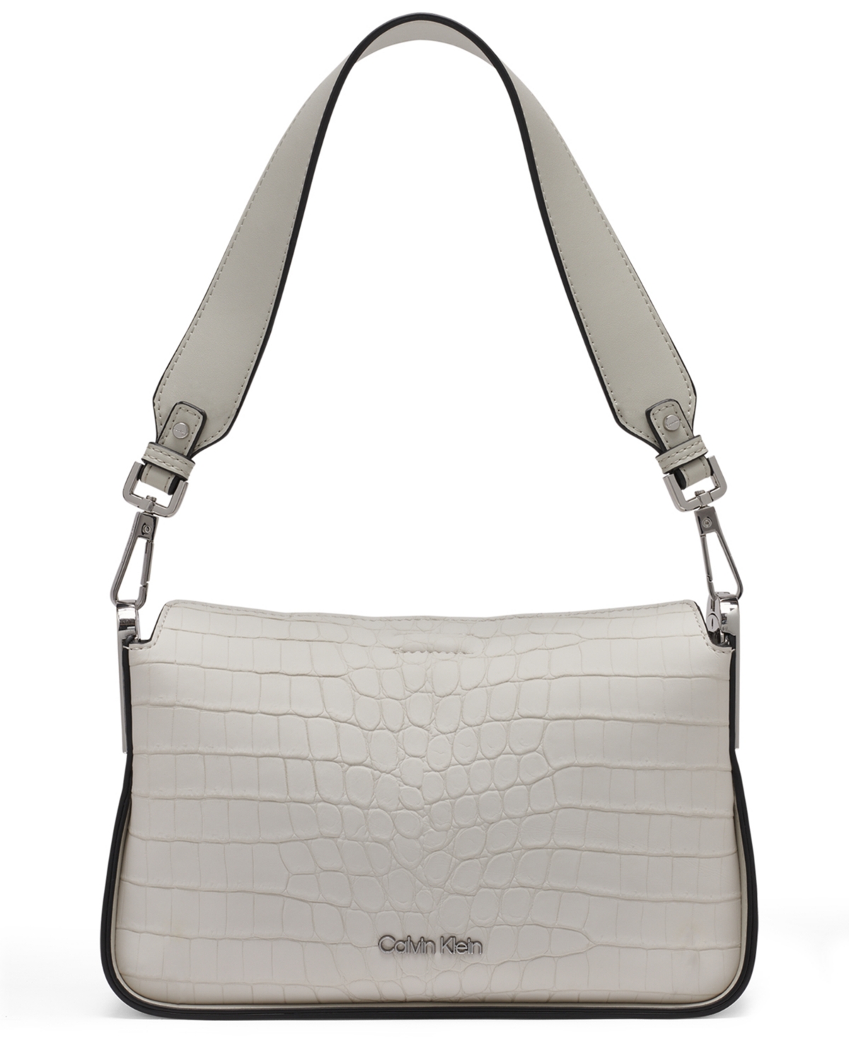 Macy's Fay Sueded Croc Medium Shoulder Bag