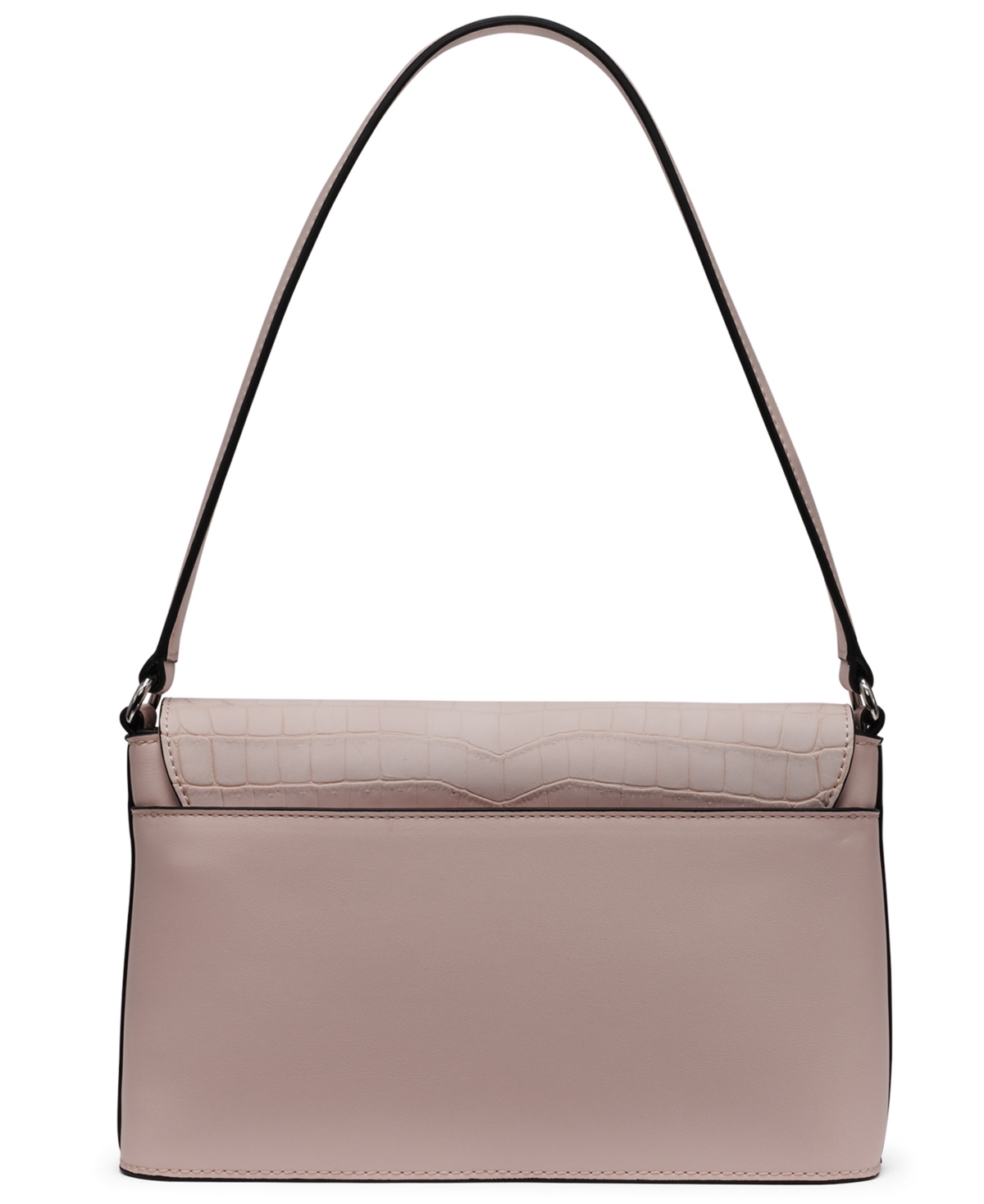 Macy's Alia Croc Magnetic Snap Shoulder Bag In Pink