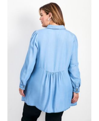 Women's Plus Size Sia Chambray Shirt