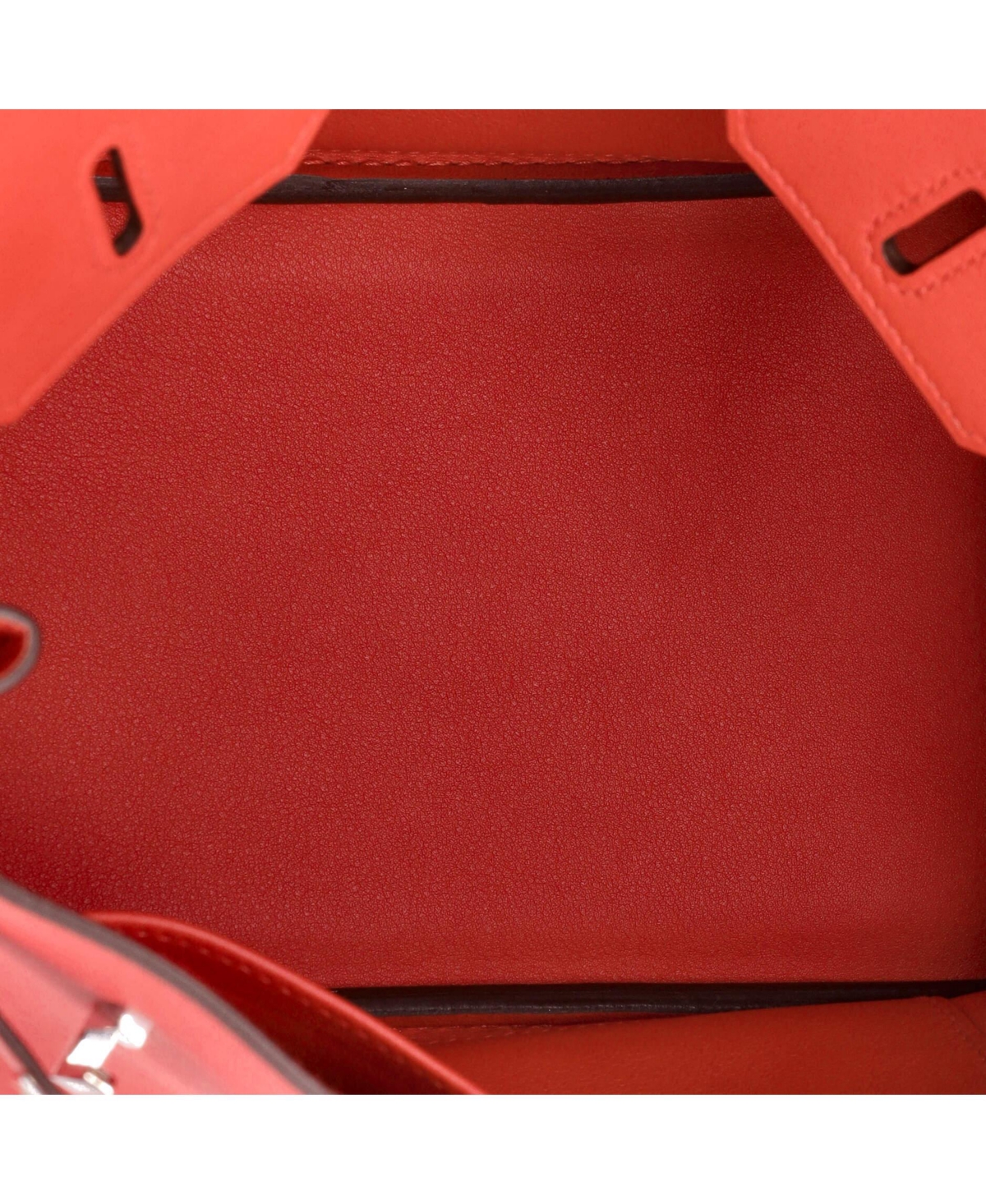 Pre-Owned HERMES Birkin 25 Handbag Red Swift with Palladium Hardware