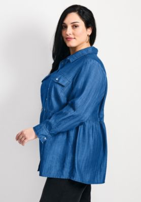 Women's Denim Tiered Shirt