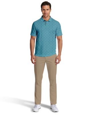Men's All-Over Batik Geometric-Print Short-Sleeve Golf Polo Shirt