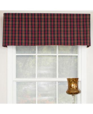 Timeless Plaid Tailored 100% Cotton with Fully Lined 3" Rod Pocket Valnance for Windows 50" x 14" Multi