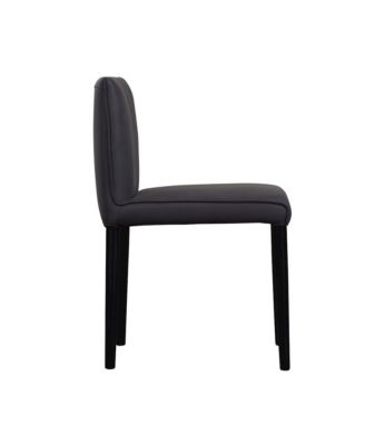 Rigel Full-Grain Leather Dining Chair, Gray (Set of 2