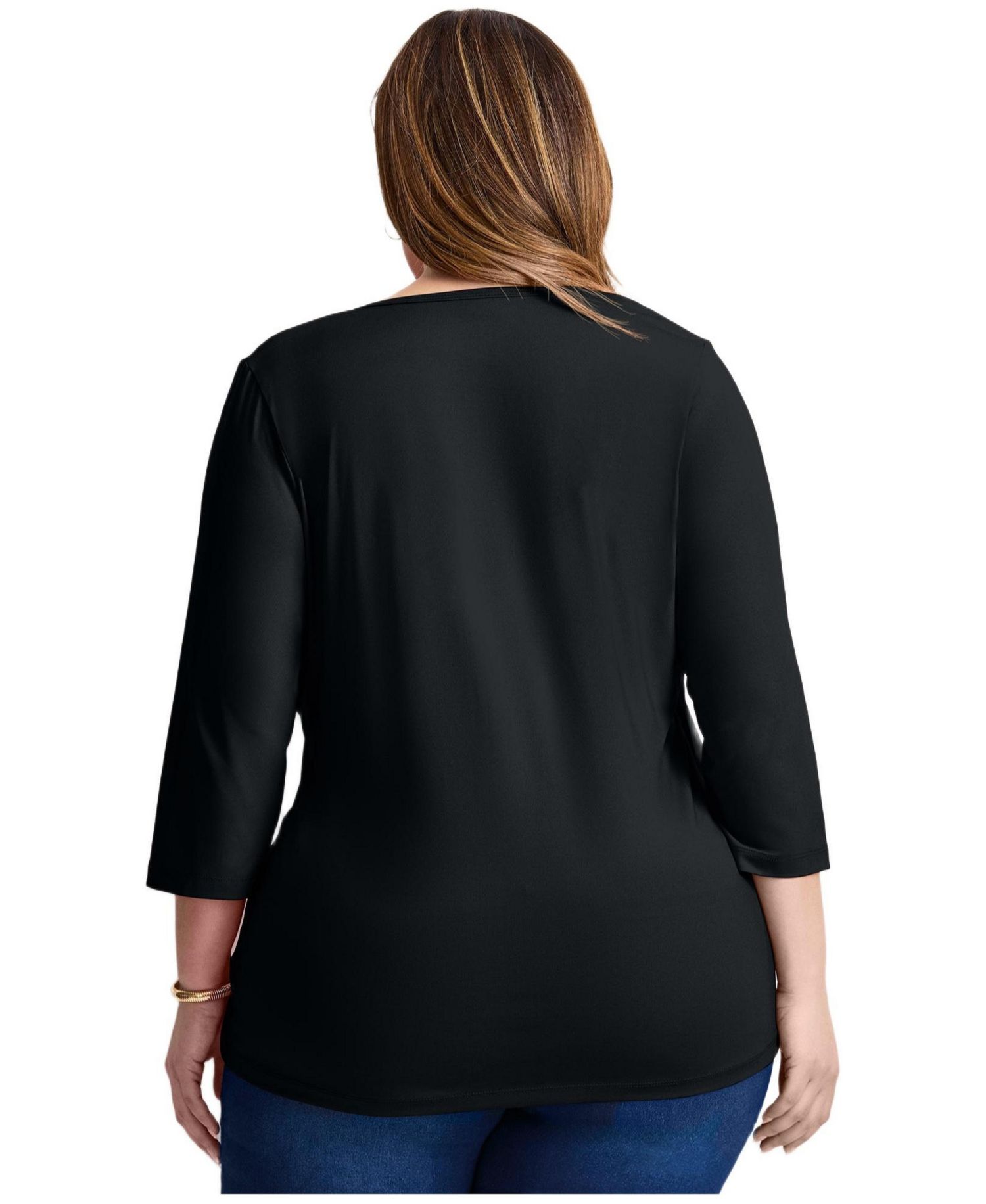 Women's Side Ruched Faux Wrap Top