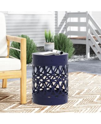 Modern Geometric Iron Cut Side Table Chic, Durable, Assembly-Free